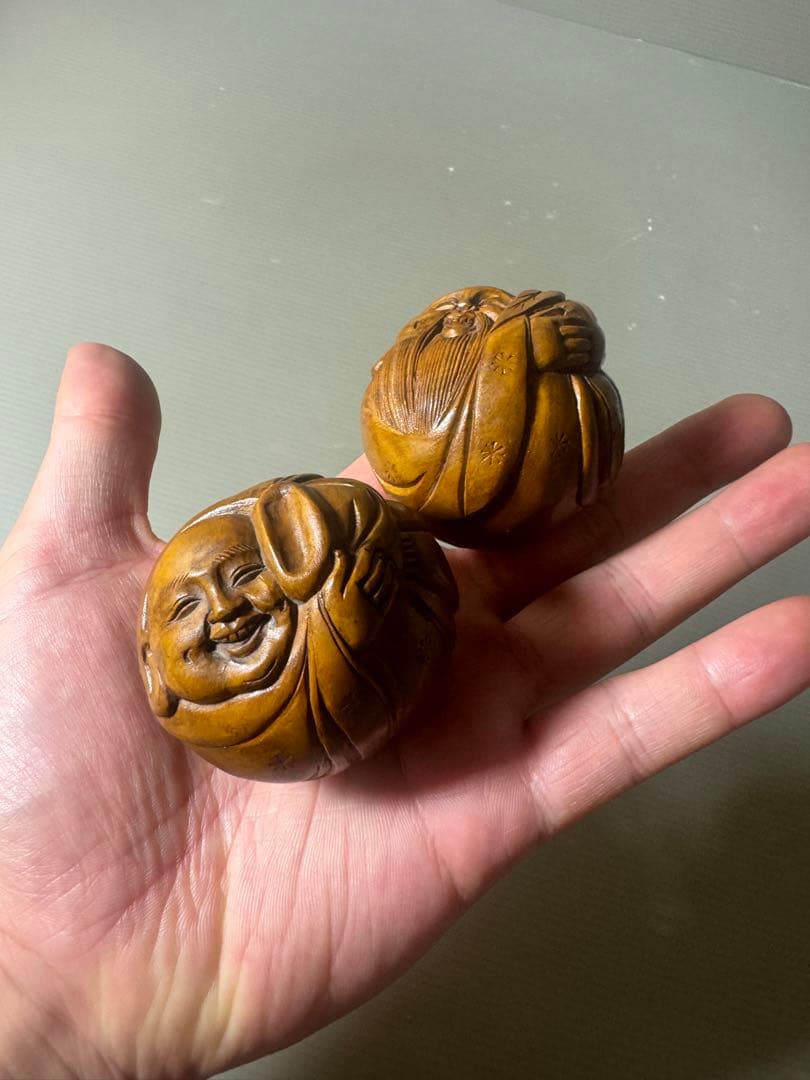 2535  『布袋　七福神』　置物　2客