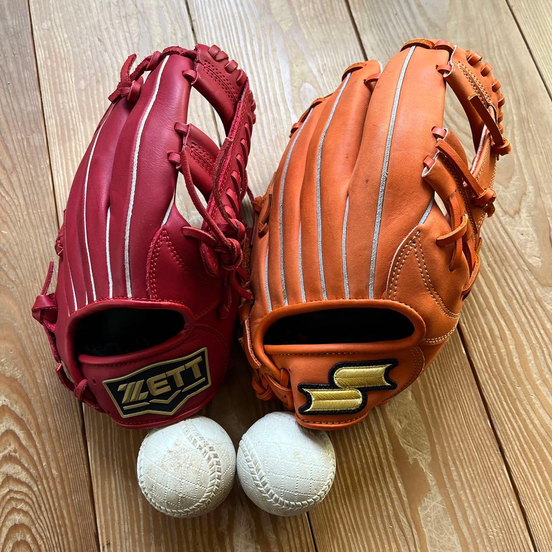 少年野球　野球　子供用　親用　グローブ　ZETT SSK 親子　キャッチボール