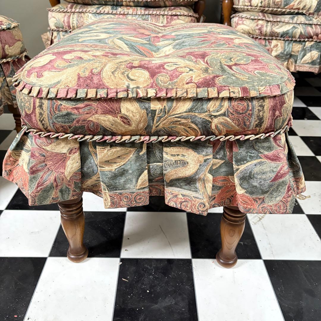 ③あずき様　二脚セット　キツツキ　飛騨産業　穂高　オットマン　ボタニカル