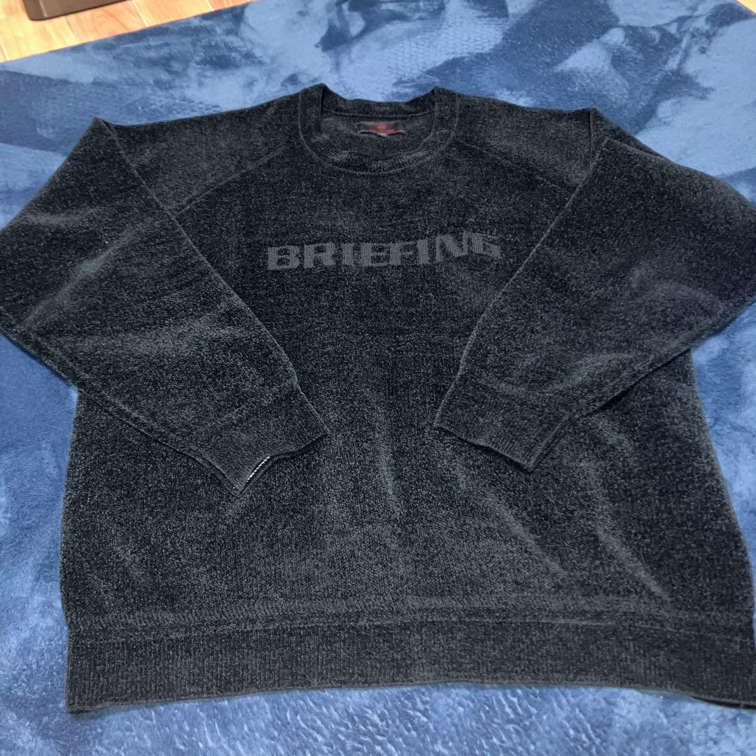 美品 ブリーフィング ゴルフ セーター クルーネック ニットプルオーバー M