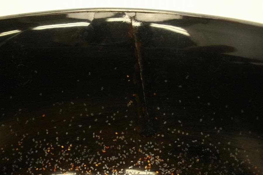 朱塗刷毛目 鴛鴦蒔絵 椀 一対 時代物(ZE659)