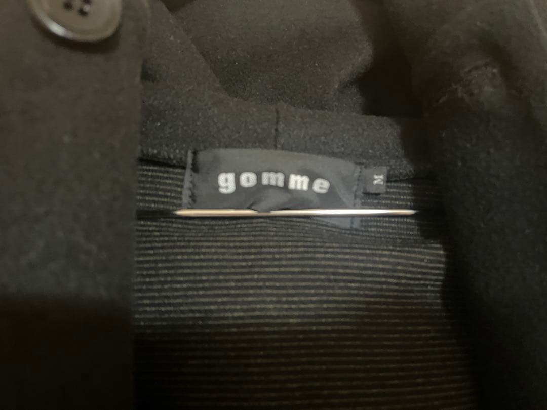 gomme 黒 ポンチョ ウール混合