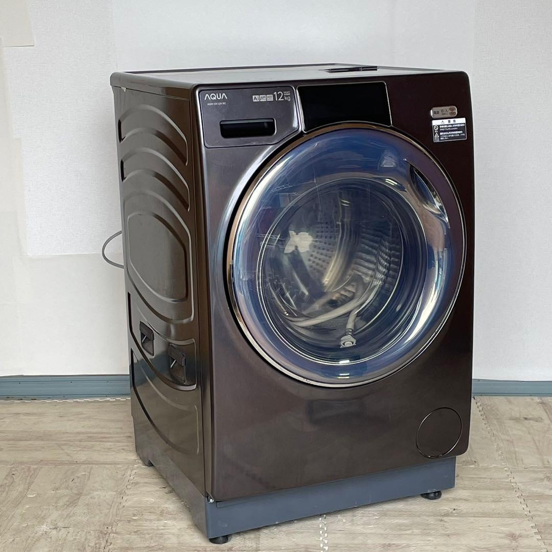 配送設置無料　AQUA ドラム　12kg 最新 22年式　大容量