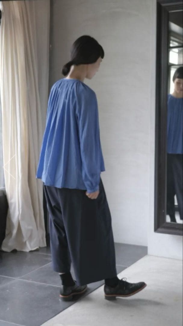 アトリエナルセ　今期ガウチョパンツ　ネイビー