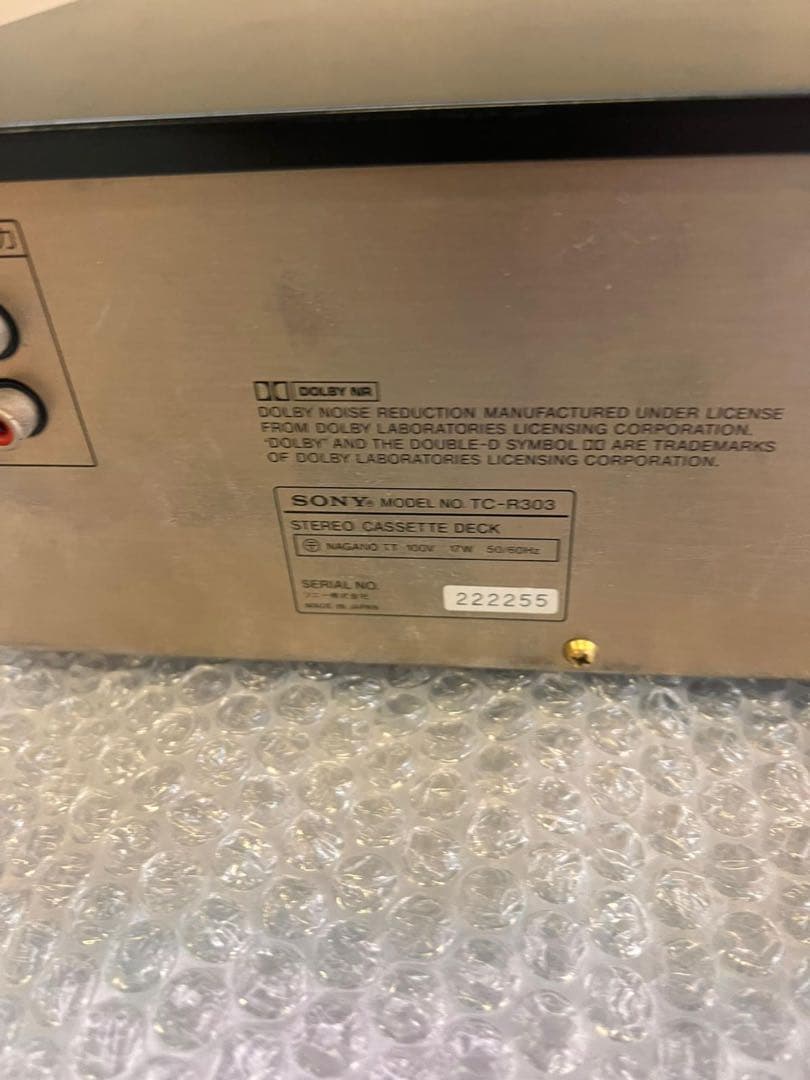 Sony カセットデッキ ドルビーNR機能搭載 TC-R303 通電確認のみ