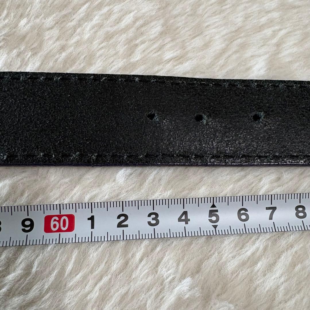 ヴィヴィアンウエストウッド オーブバックル レザーベルト 男女兼用 黒×パープル