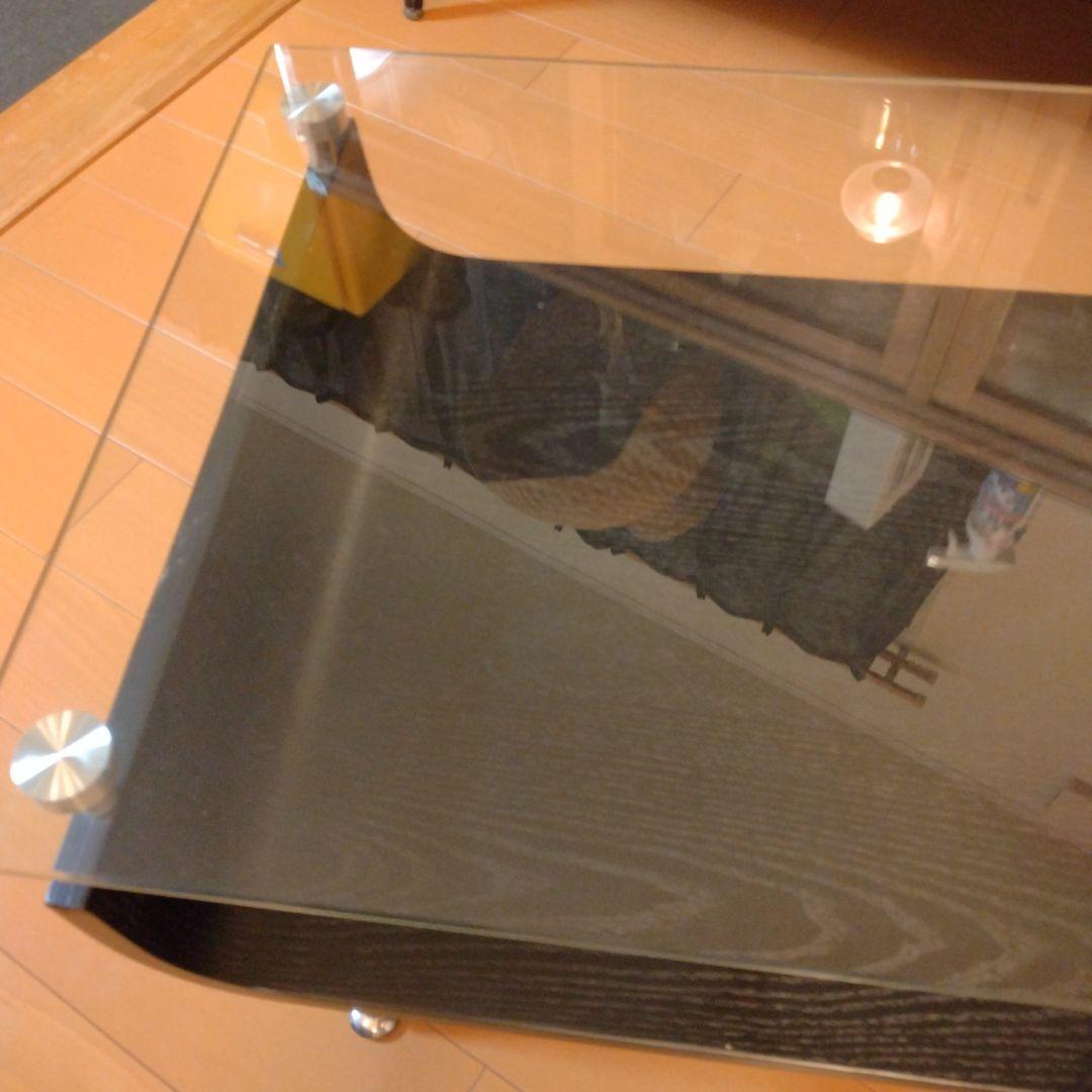 ミッドセンチュリー スペースエイジ プライウッド センターテーブル ガラス