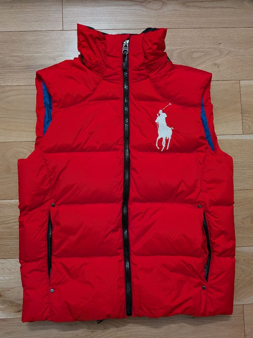 ラルフローレン ビッグポニー 赤 ダウンベスト