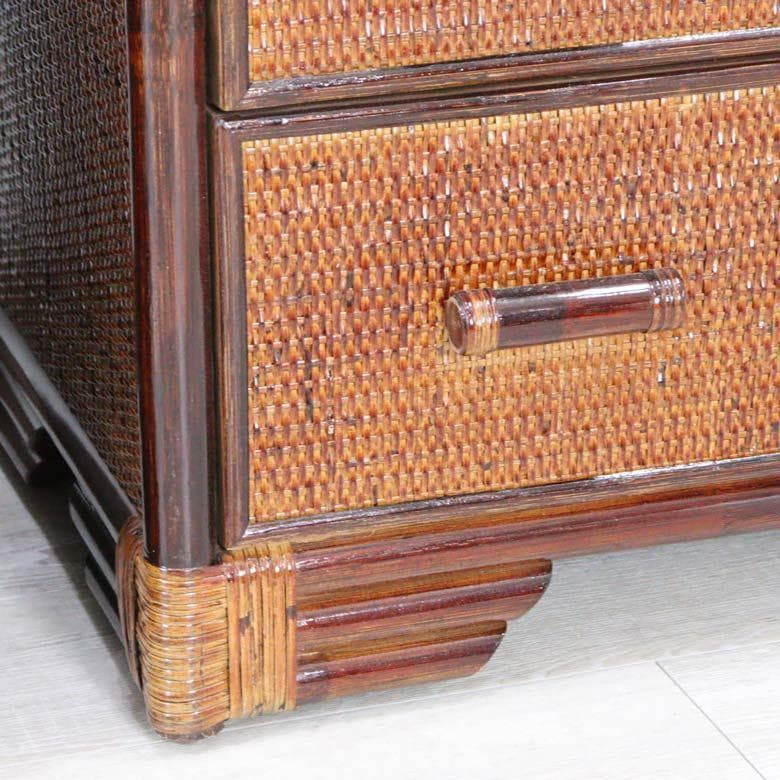 軽量ラタン キャビネット 飾棚 ラック 手作り 軽い ブラウン色