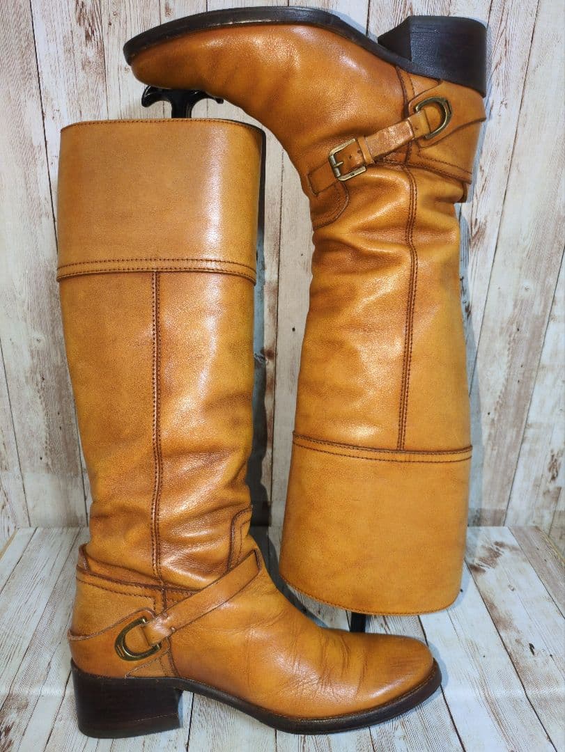 【Ralph Lauren】ジョッキーブーツ風ロングブーツ☆ブラウン☆6B