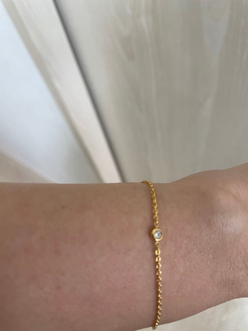 dior一粒ダイヤブレスレット