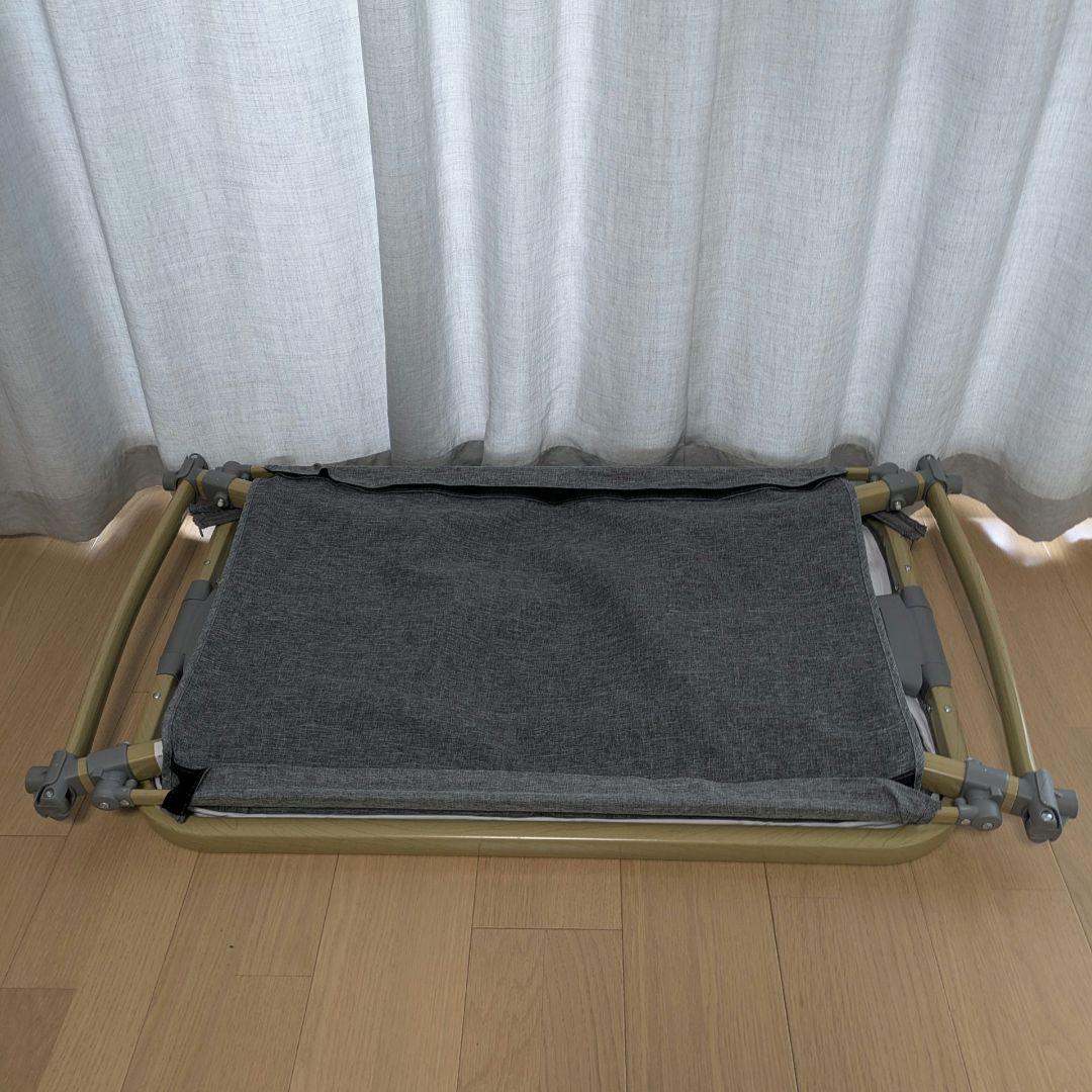 【極美品】Dulumer 3IN1 ベビーベッド グレー + ベージュ