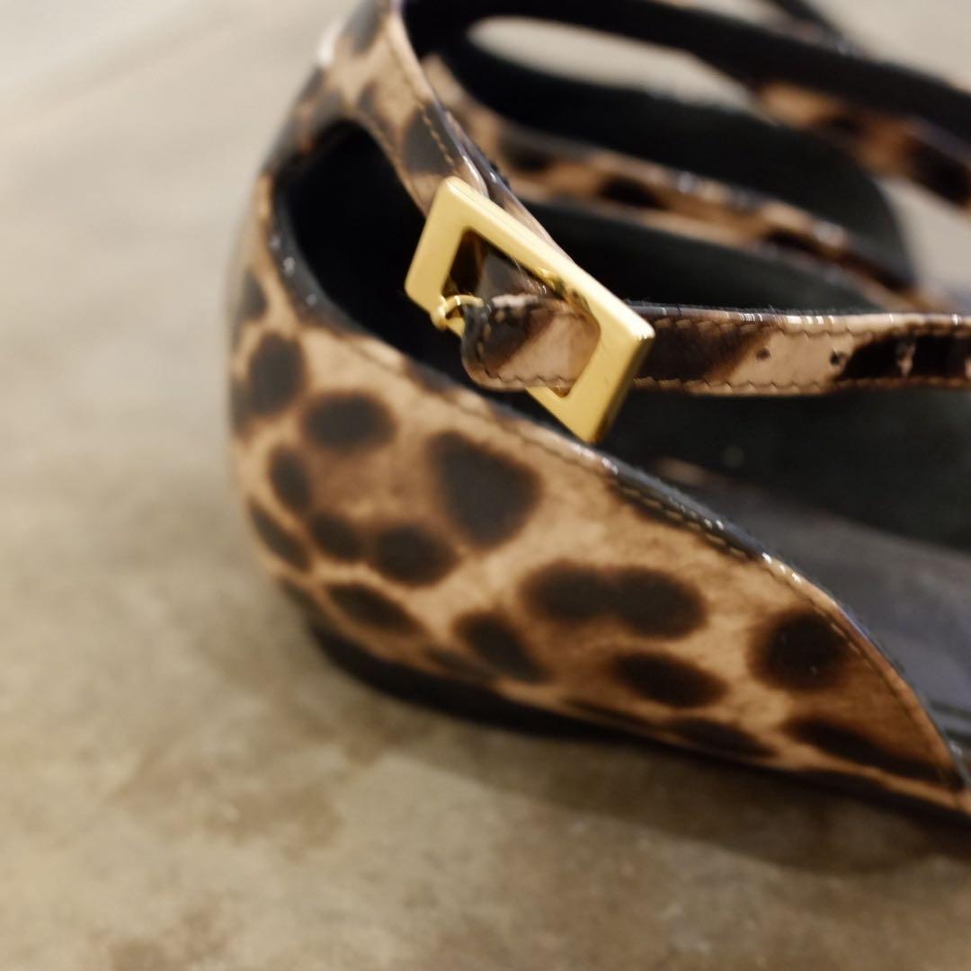 Maison Margiela パテント ヒョウ柄 足袋パンプス