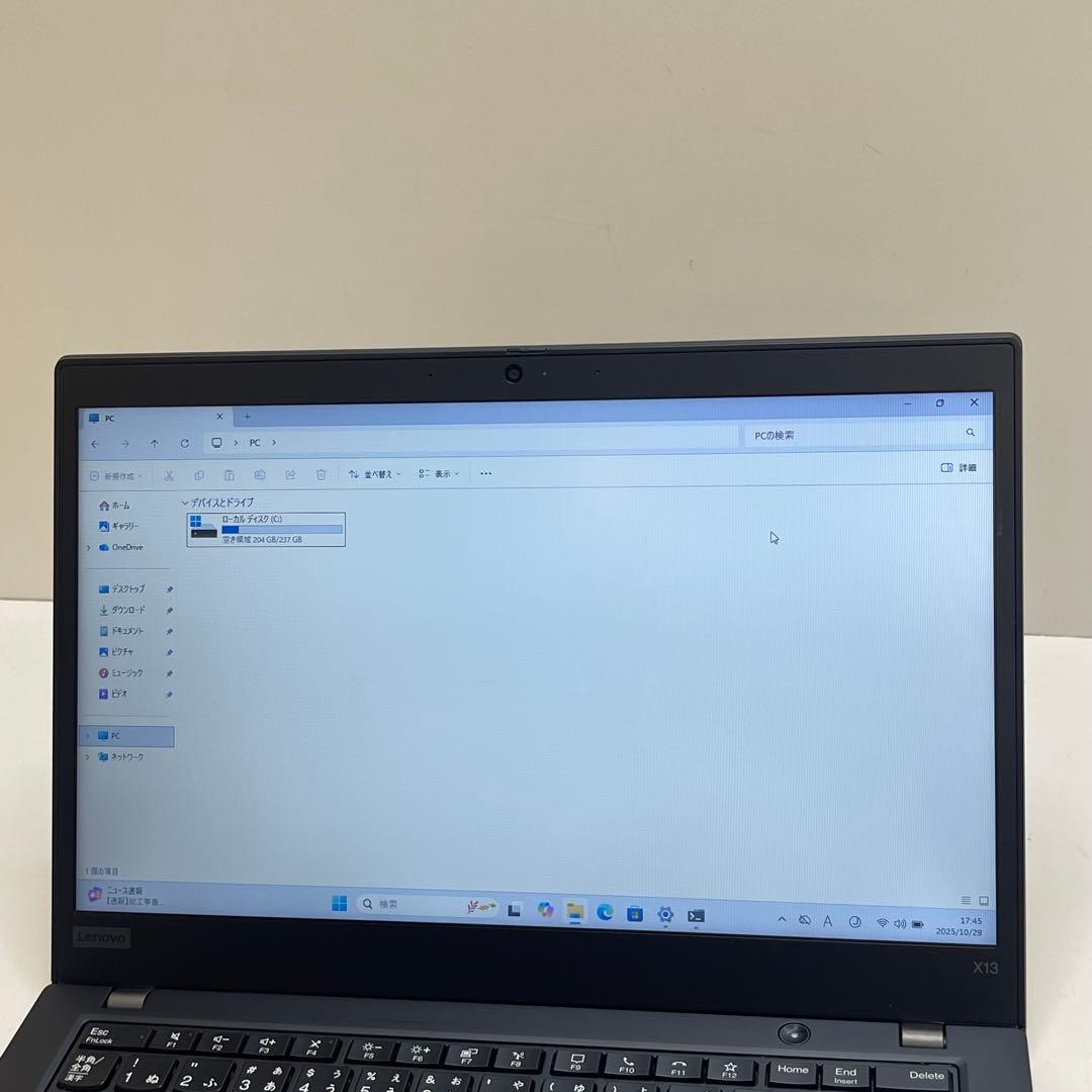 #385 レノボThinkpad X13 i3-10110U 8GB 256Gb