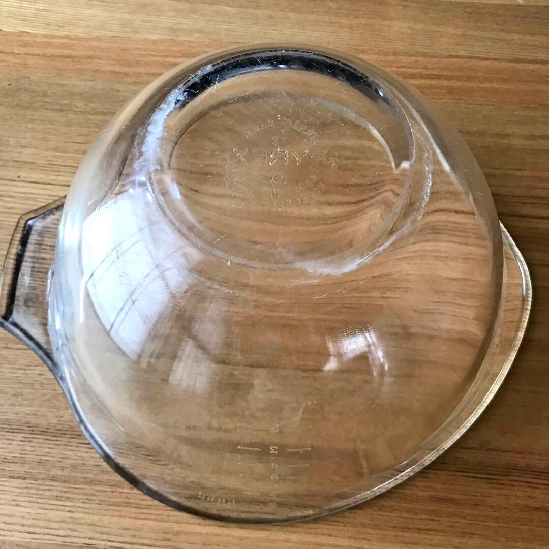 オールドパイレックス　ガラス製ボール ティアドロップ 3点セット