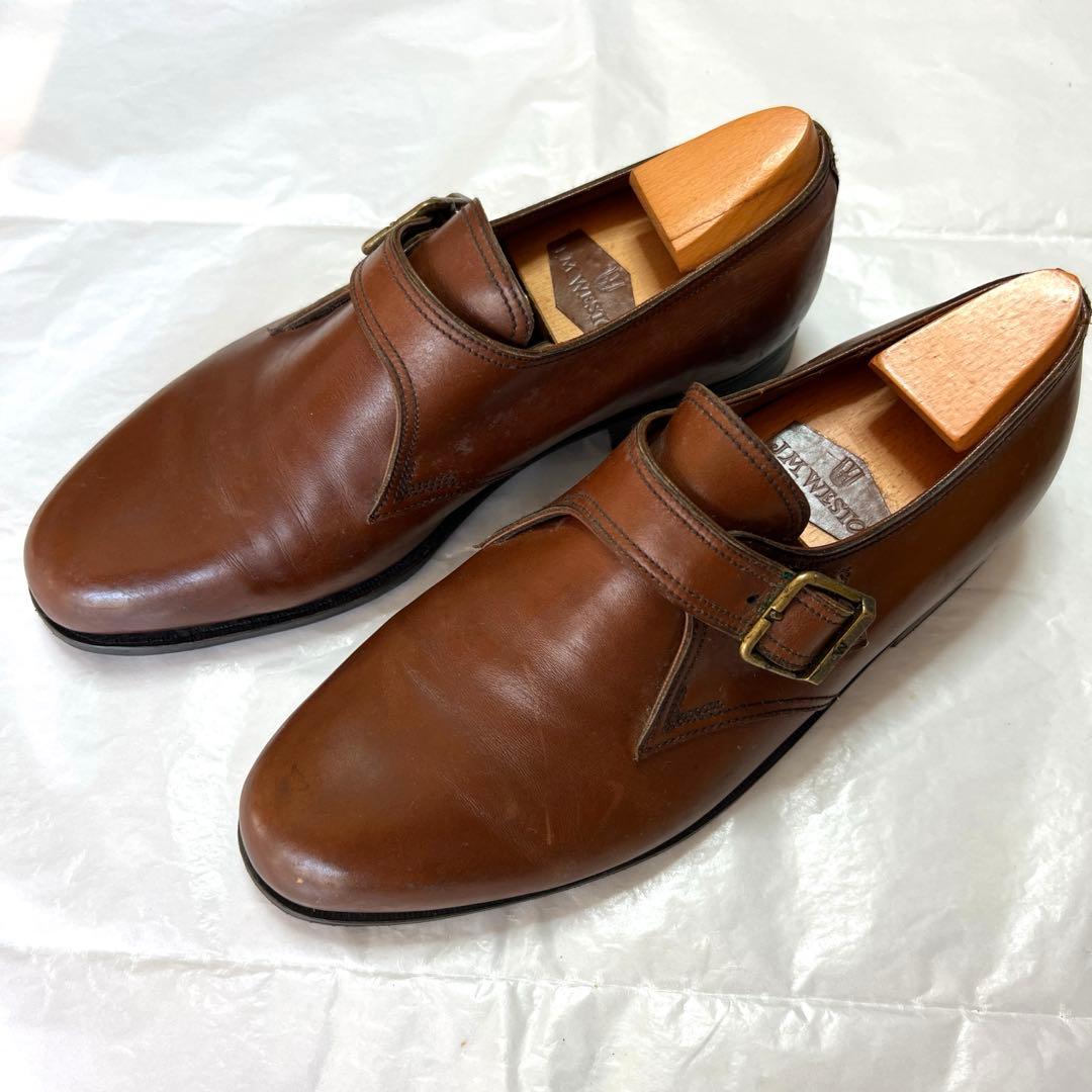 J.M. WESTON モンクストラップ UK6 E 純正シューツリー付