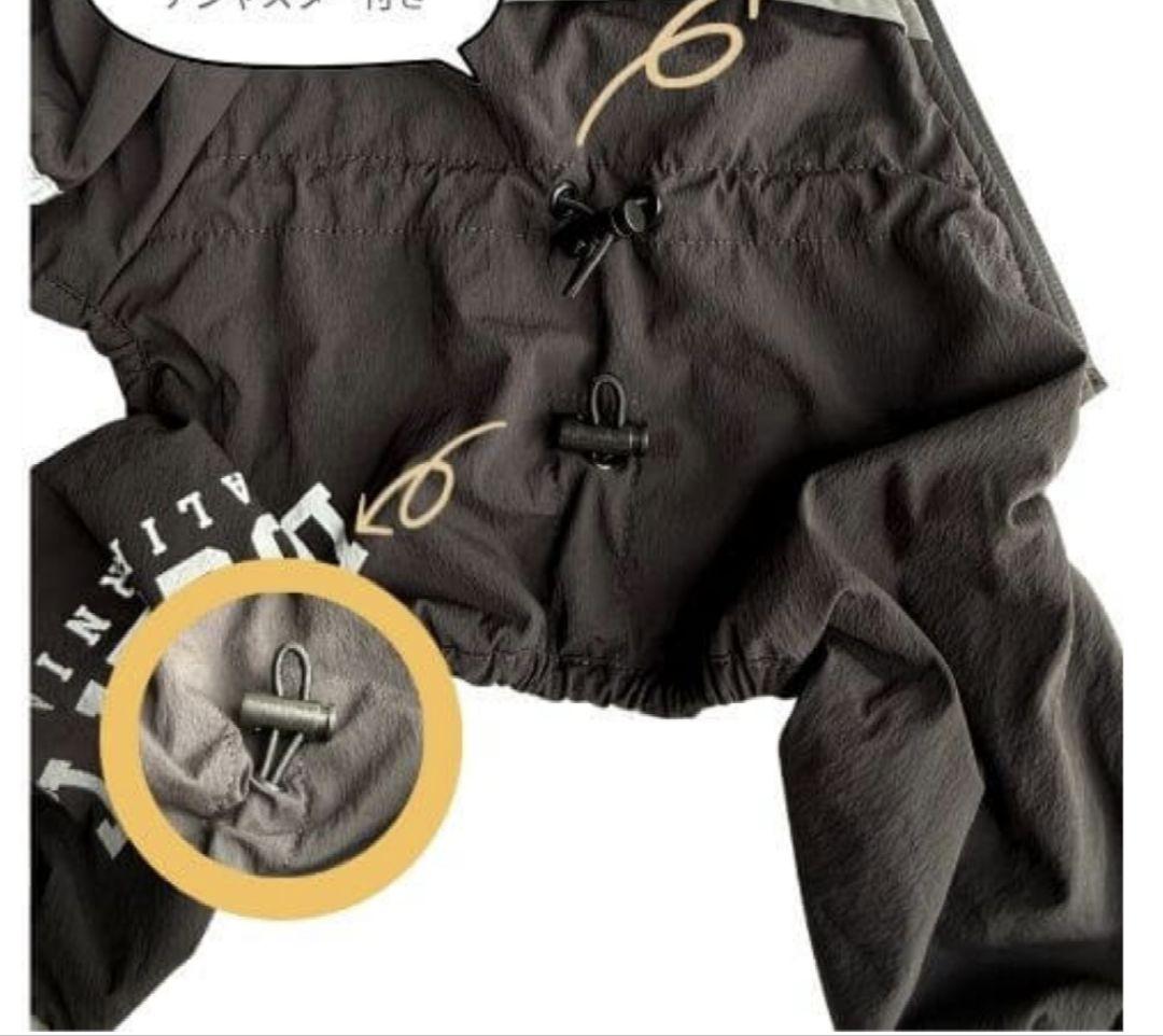 DOG DEPT グレー フード付き犬服 BLサイズ