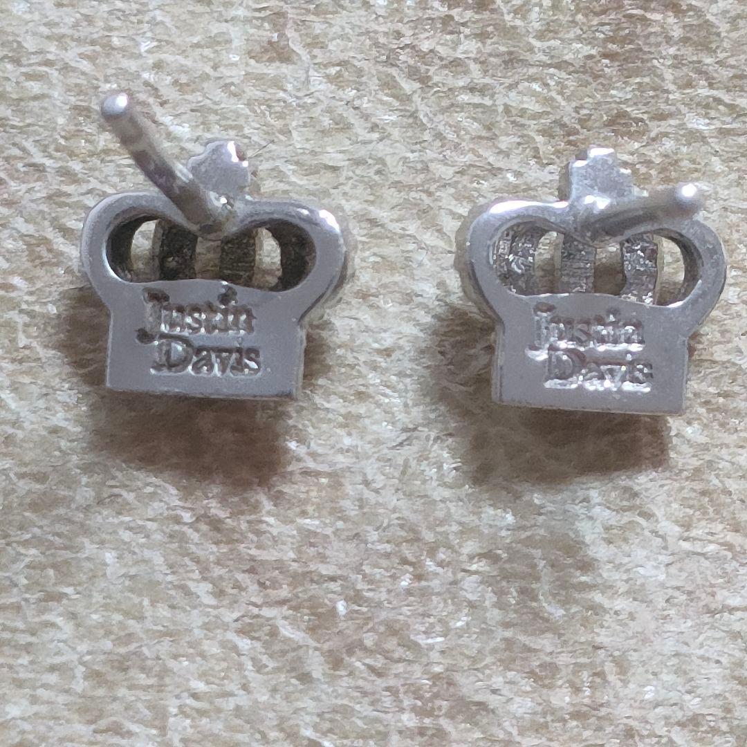 Justin Davis ジャスティンデイビス　シルバー 王冠デザイン ピアス