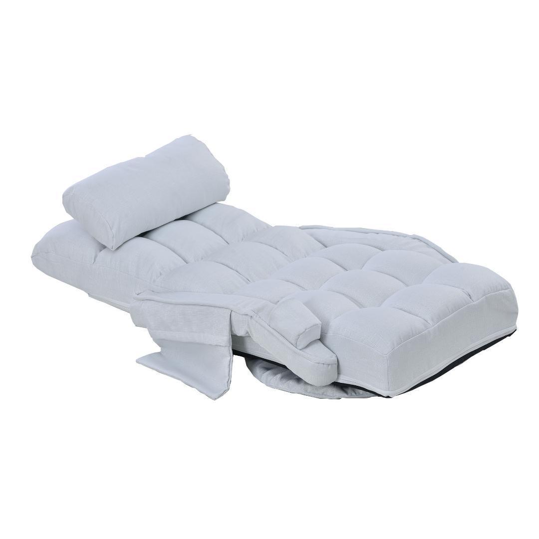 【ホワイト】回転式座椅子肘掛けハイバック座いすリクライニング1人掛けソファー