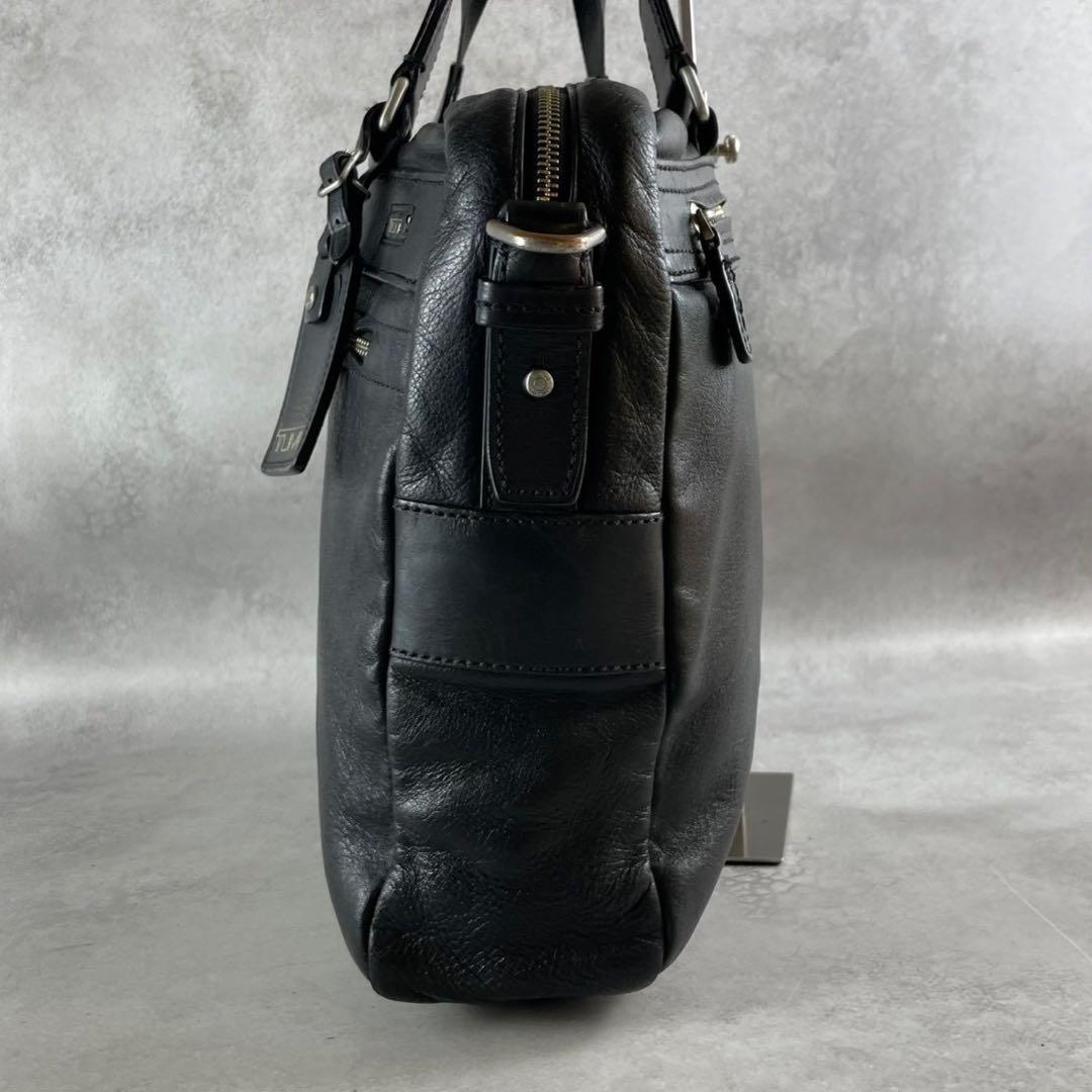 TUMI メンズ 2way レザー ビジネスバッグ ブラック