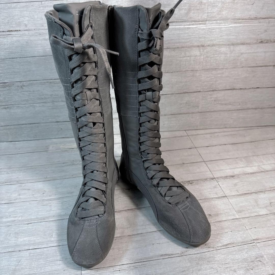 PUMA エスキーヴァベリーハイ レースアップ サイドジップ グレー　25cm