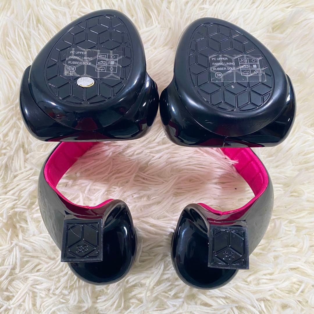 極美品　ジュリアンベイクス　サンダル　モヒート　ブラック　ピンク　38　24㎝