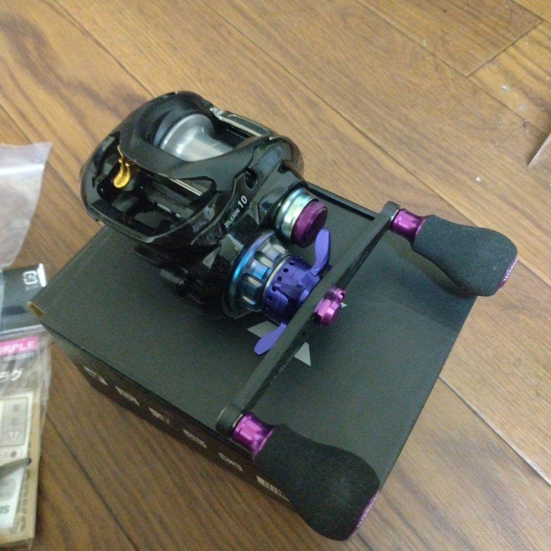 美品ジリオン10 左巻きリール 黒/紫　検スティーズ　アルファス　タトゥーラ