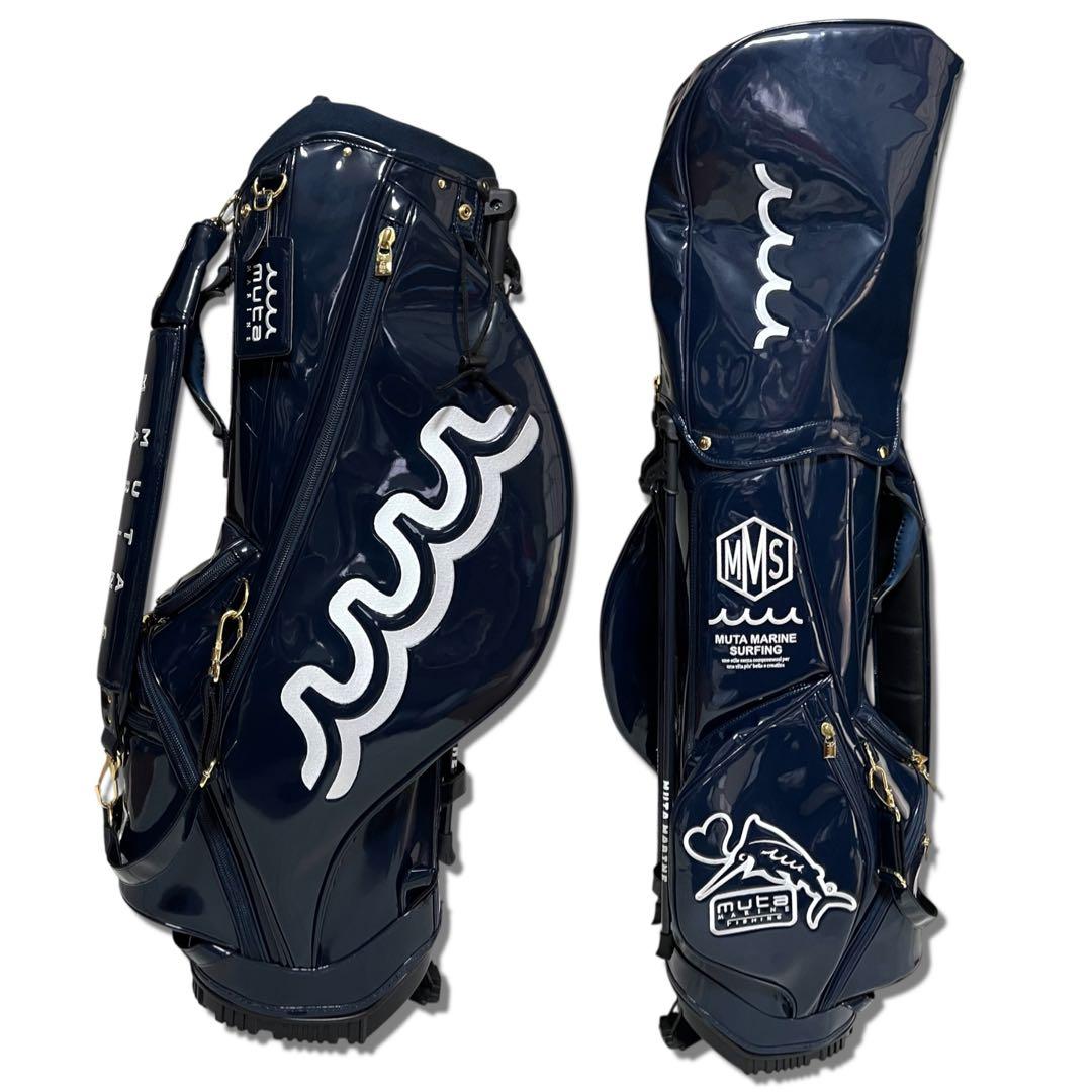 美品 限定 希少 ムータマリン スタンド キャディバッグ 刺繍 エナメル ゴルフ