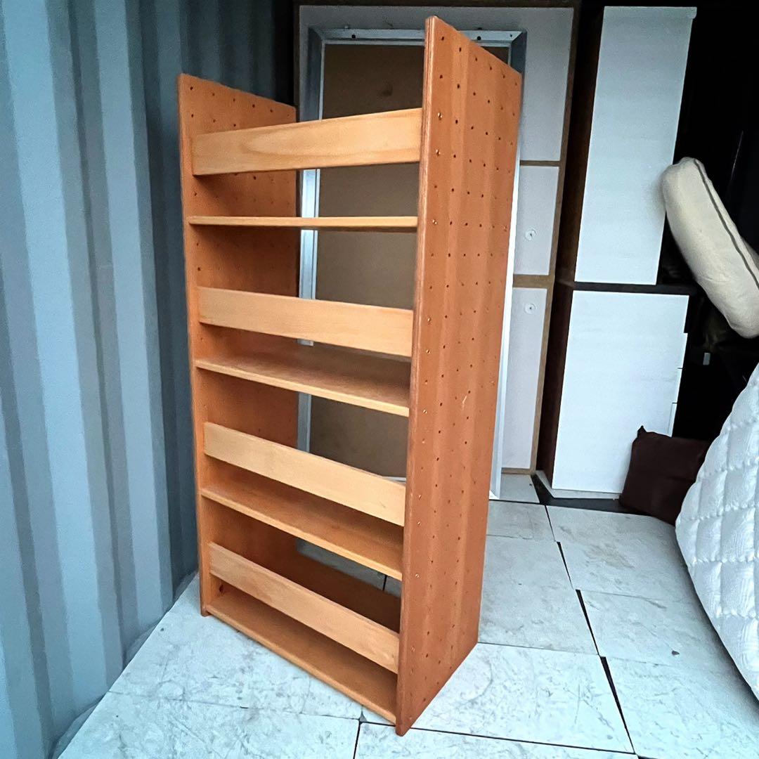 取付無料！フォルミオ 子ども家具 北欧風天然木ナチュラル四段シェルフ 本棚✨