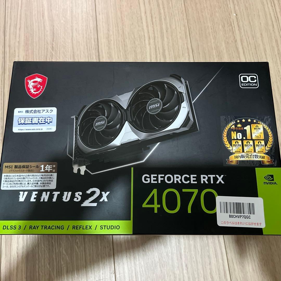MSI GEFORCE RTX4070 12G グラフィックボード