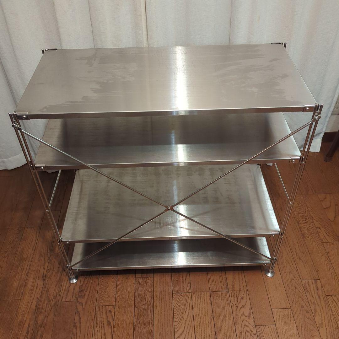 無印良品ステンレス製4段オープンシェルフ