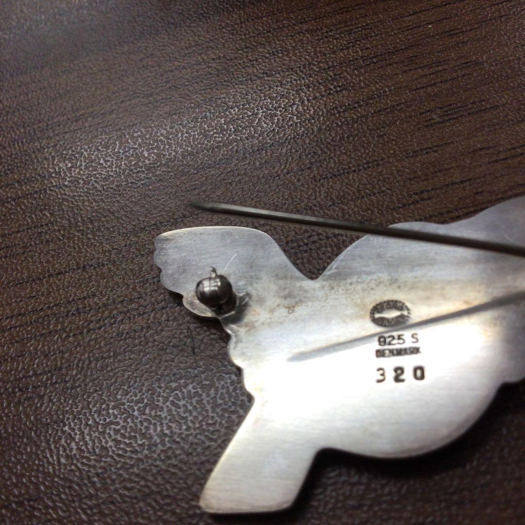 ジョージジェンセン 925Sブローチ バード ハト