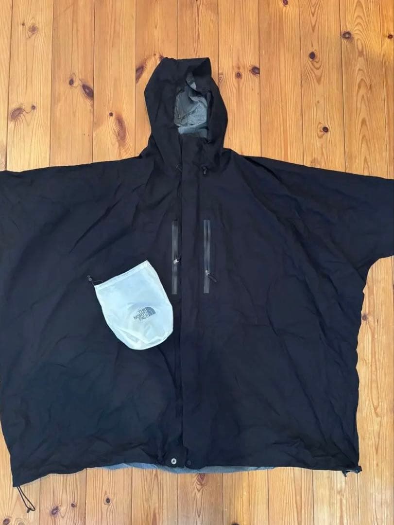 THE NORTH FACE ブラック タグアン ポンチョ レインコートM