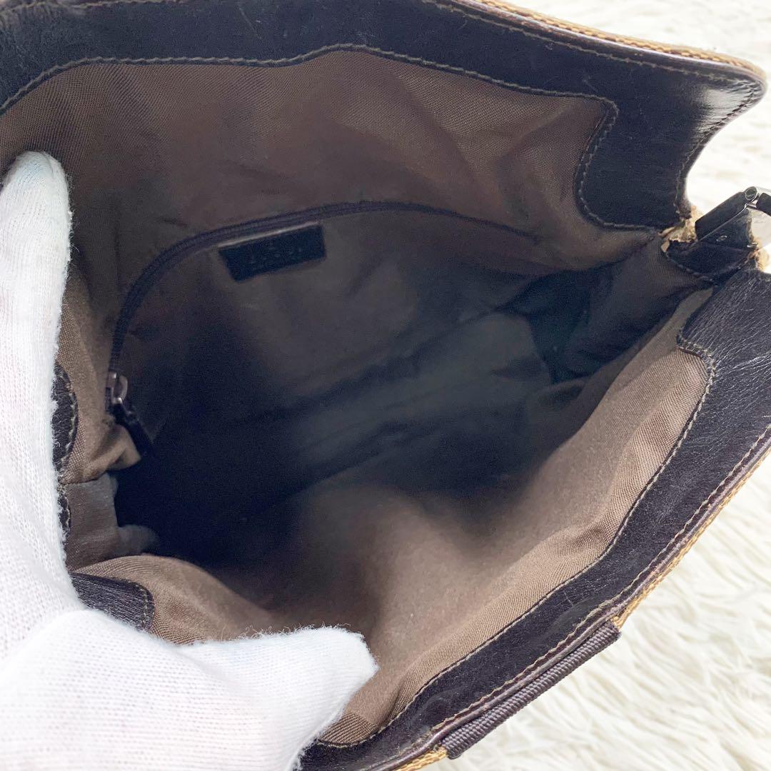 【✨極美品✨】グッチ ワンショルダーバッグ ジャッキー GGキャンバス ベージュ