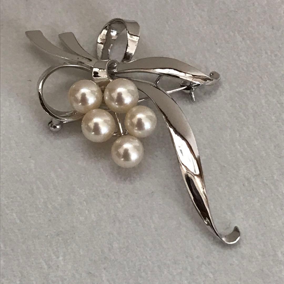 【美品☆】愛子様ご着用♡ ミキモト ロングセラー　パール　SV ブローチ　箱付き