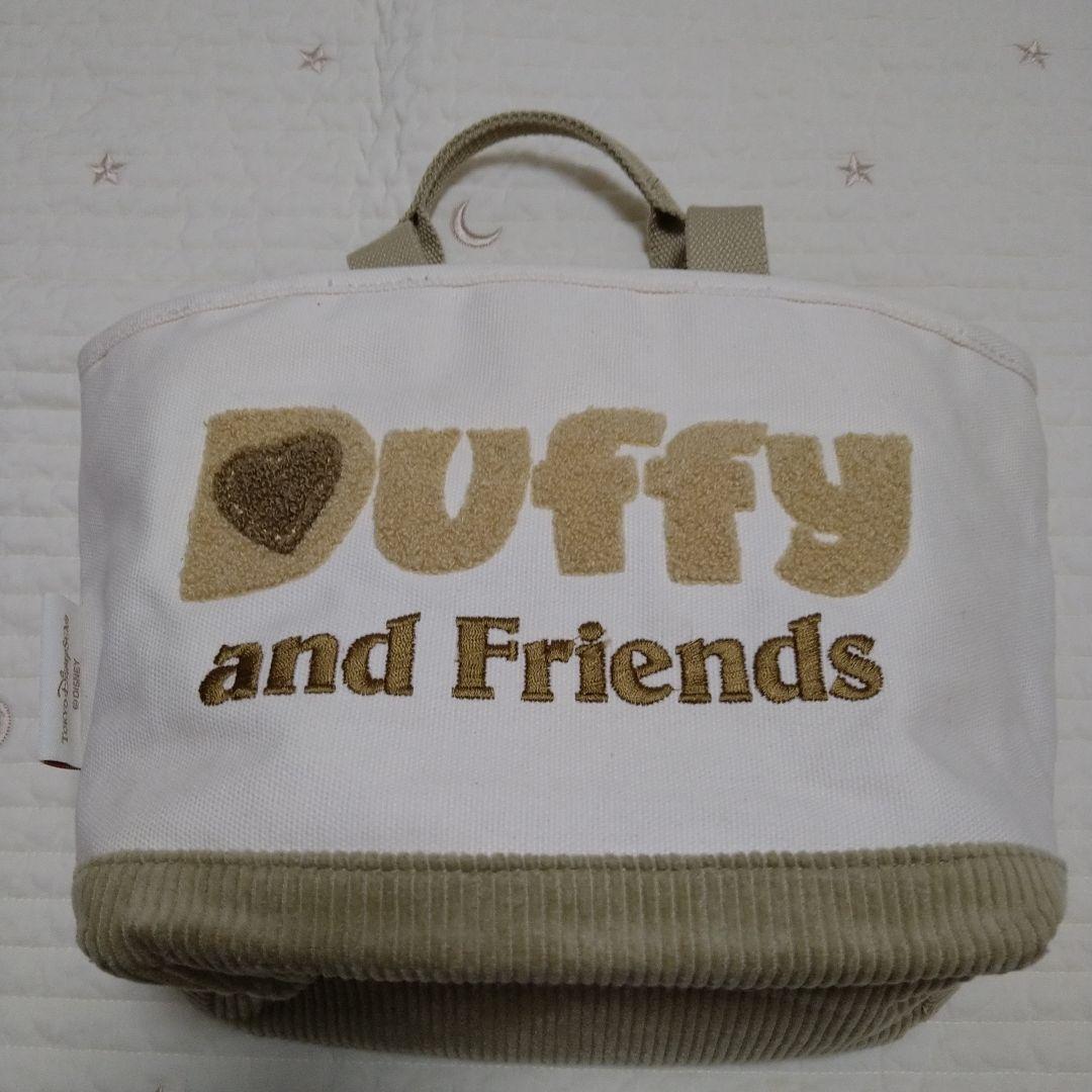 ダッフィートートバッグ　ベージュ