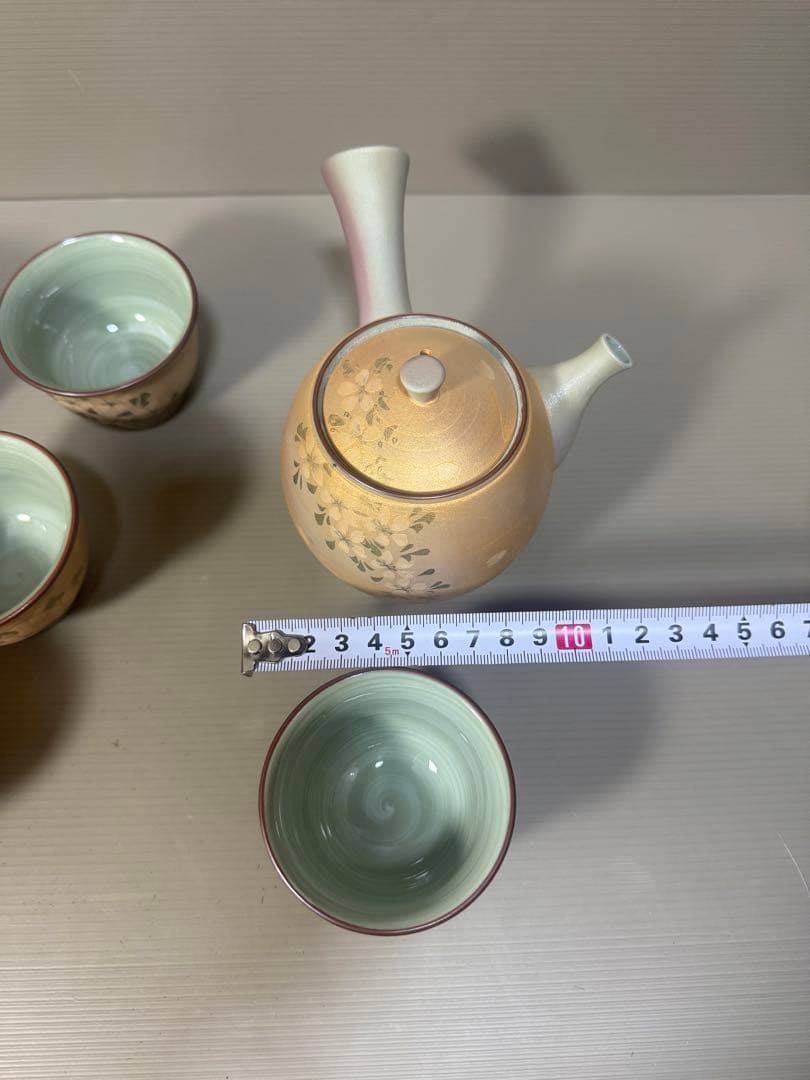 2291 有田焼　雲錦かすみ　茶器セット　急須1客　湯呑5客　未使用