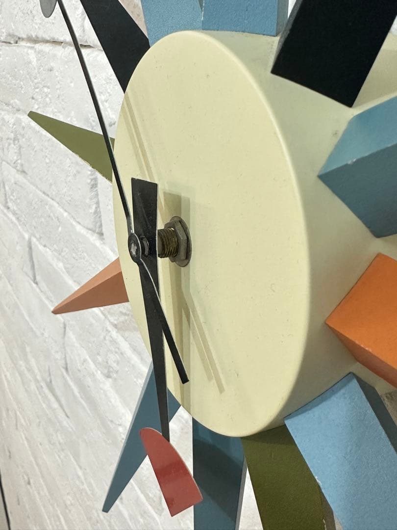 ①⭐️【全国送料無料】ビンテージ　ミッドセンチュリー　サンバースト クロック　時計