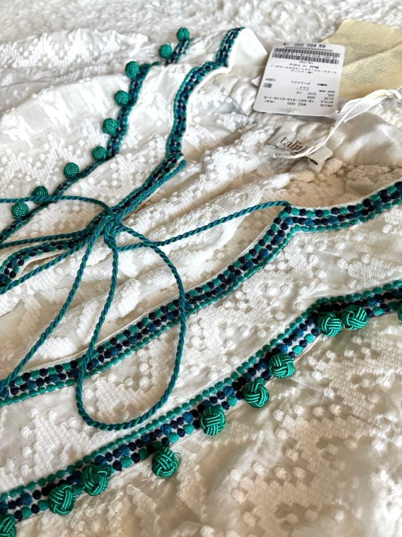 IENA新品インポート極上刺繍ブラウス 定価6.4万 タッセルエンブロイダリー