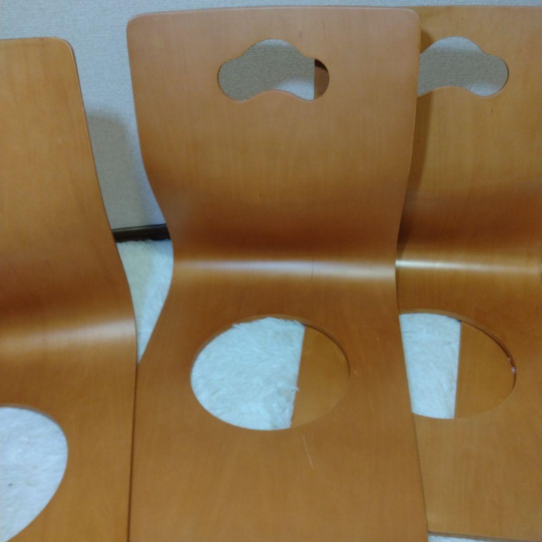 ニトリ 木製 座椅子 4脚セット 曲がり木 和室 旅館 居酒屋 曲木