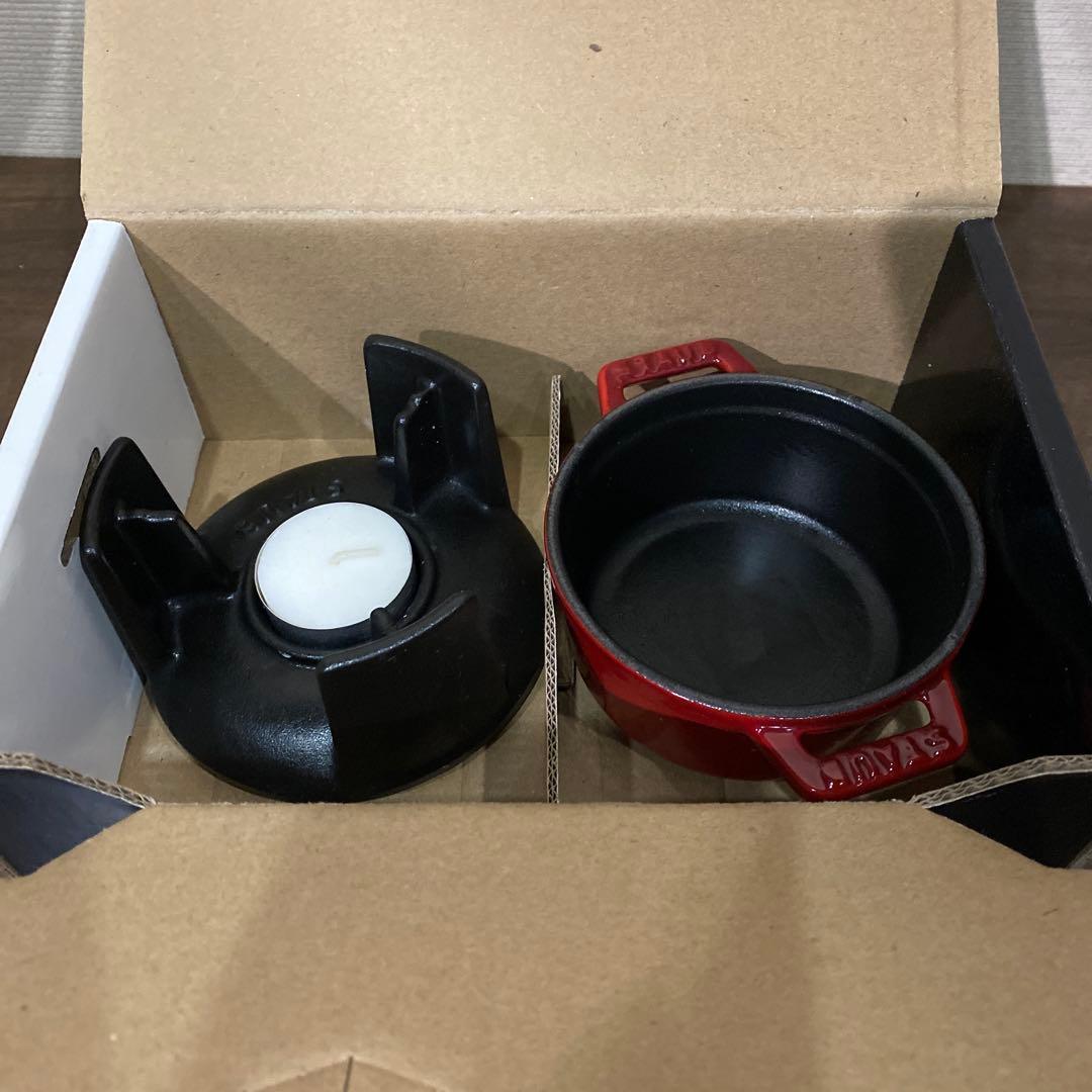 【新品】【廃盤】ストウブ　ミニチョコレートフォンデュセット　チェリー