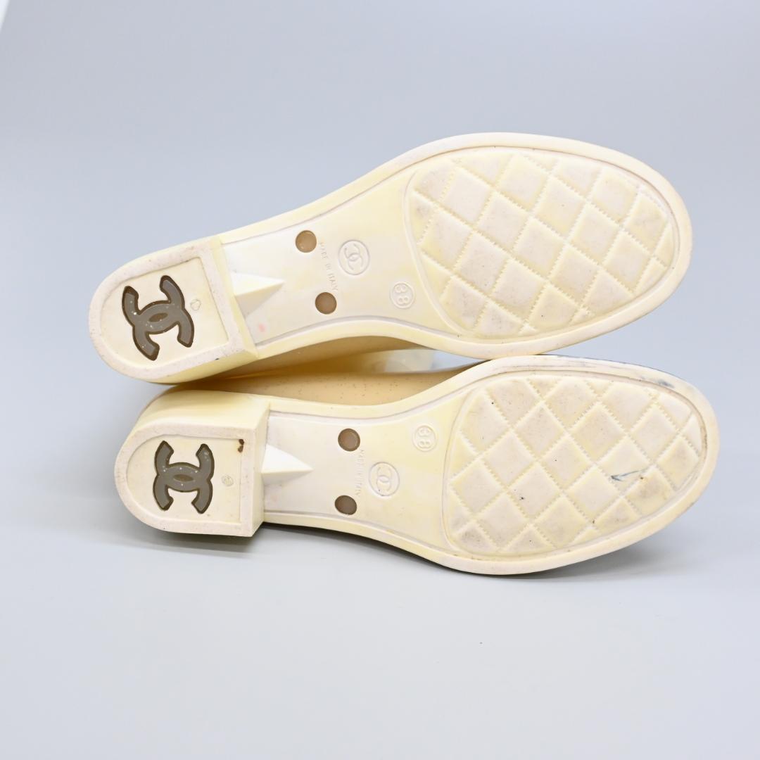 ■ 46552★年 シャネル レインブーツ ココマーク カメリア 38