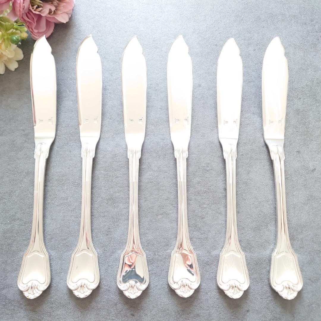 希少 極美品 クリストフル ポートロイヤル フィッシュナイフ 6点