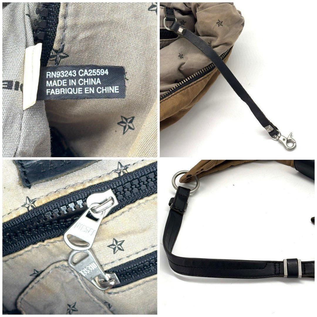 DIESEL　ショルダーバッグ 2WAY ワンショルダー ハーフムーン　ブラウン