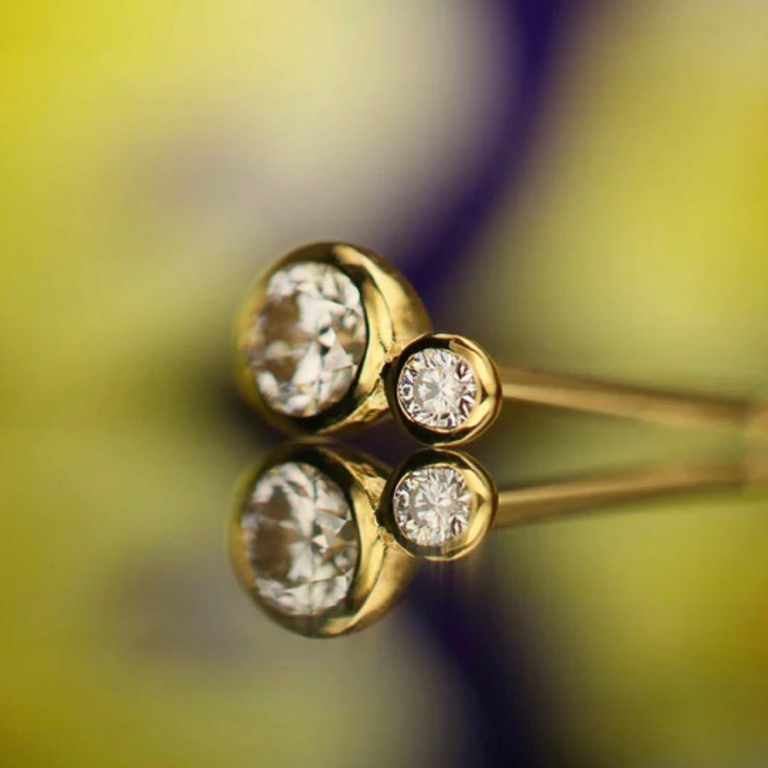 クアラントット　quarant’otto K18 ダイヤモンド　片耳　ピアス