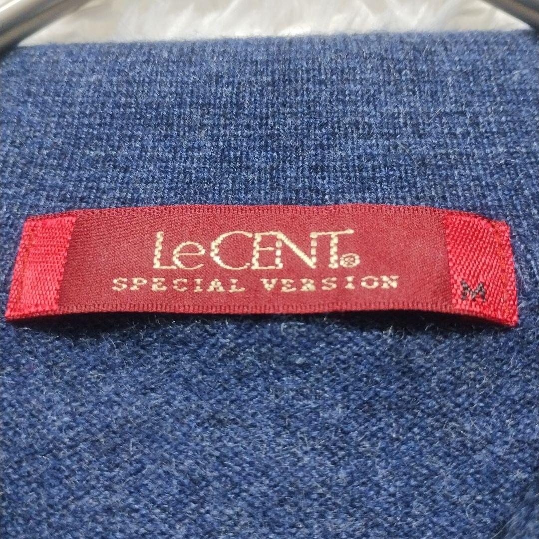 極美品✨LeCENT カシミヤ 100% ニット ポロシャツ 長袖 ネイビー M