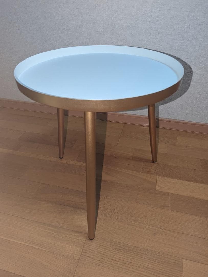 サイドテーブルゴールド 一人暮らしに最適 シンプルモダン