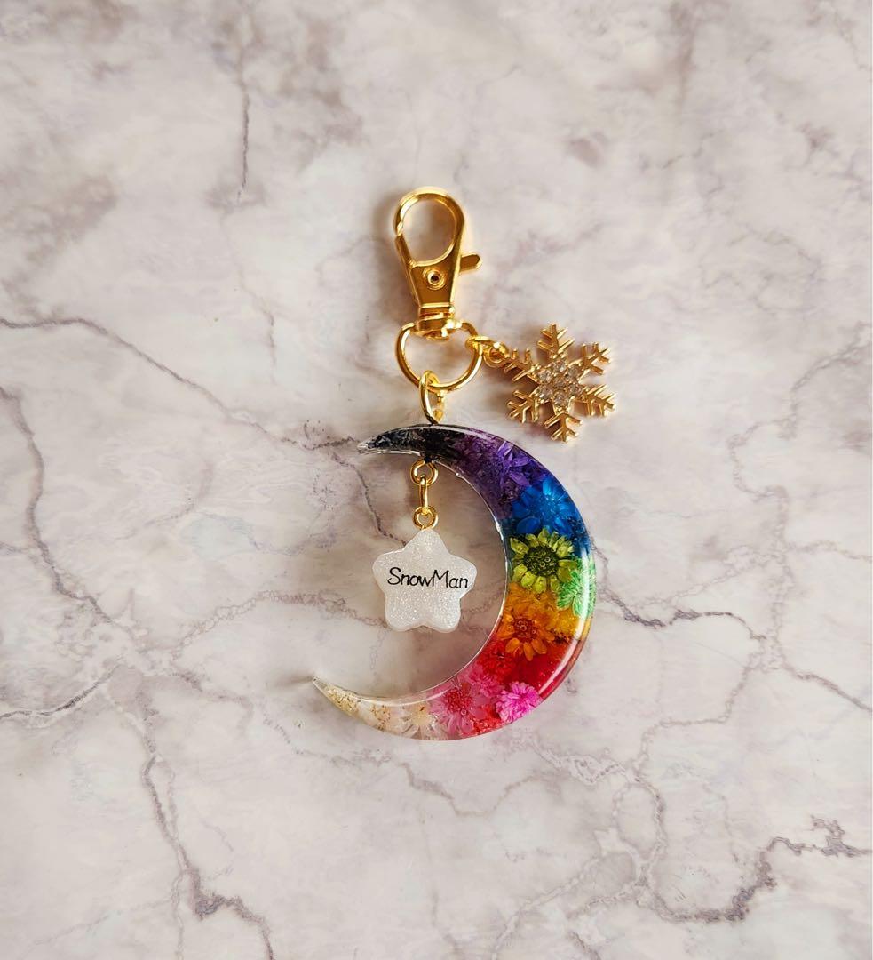 ミヤ　Man 箱推し　フラワー入り光る　キーホルダー　推し活