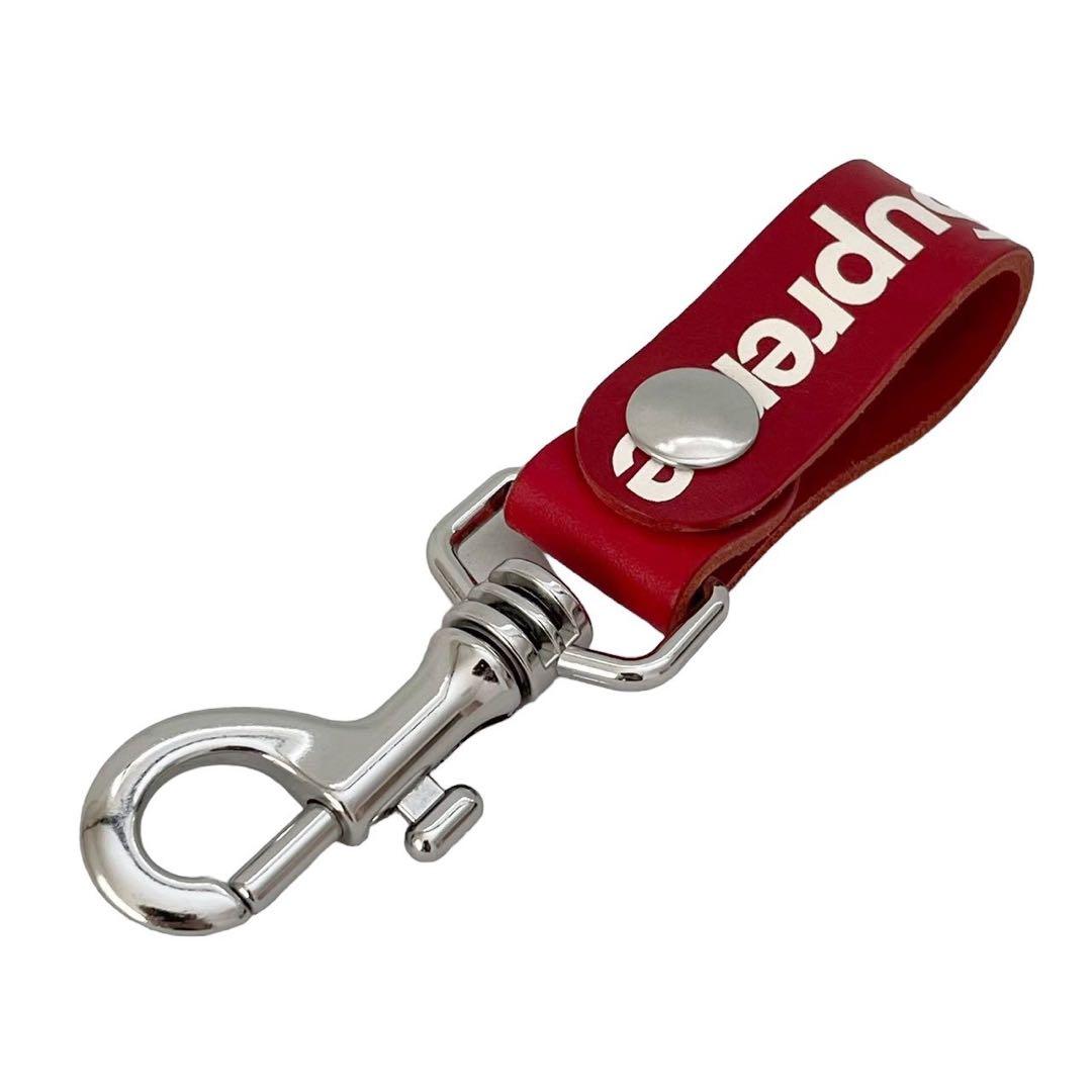 Supreme シュプリーム レザーキーリング 赤 Keychain レザー