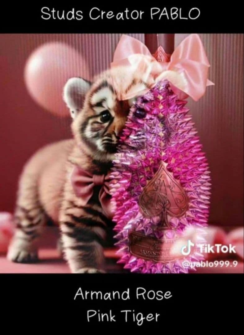 【24時間以内発送】アルマンド ピンク タイガー トゲマンド リシュリンクボトル